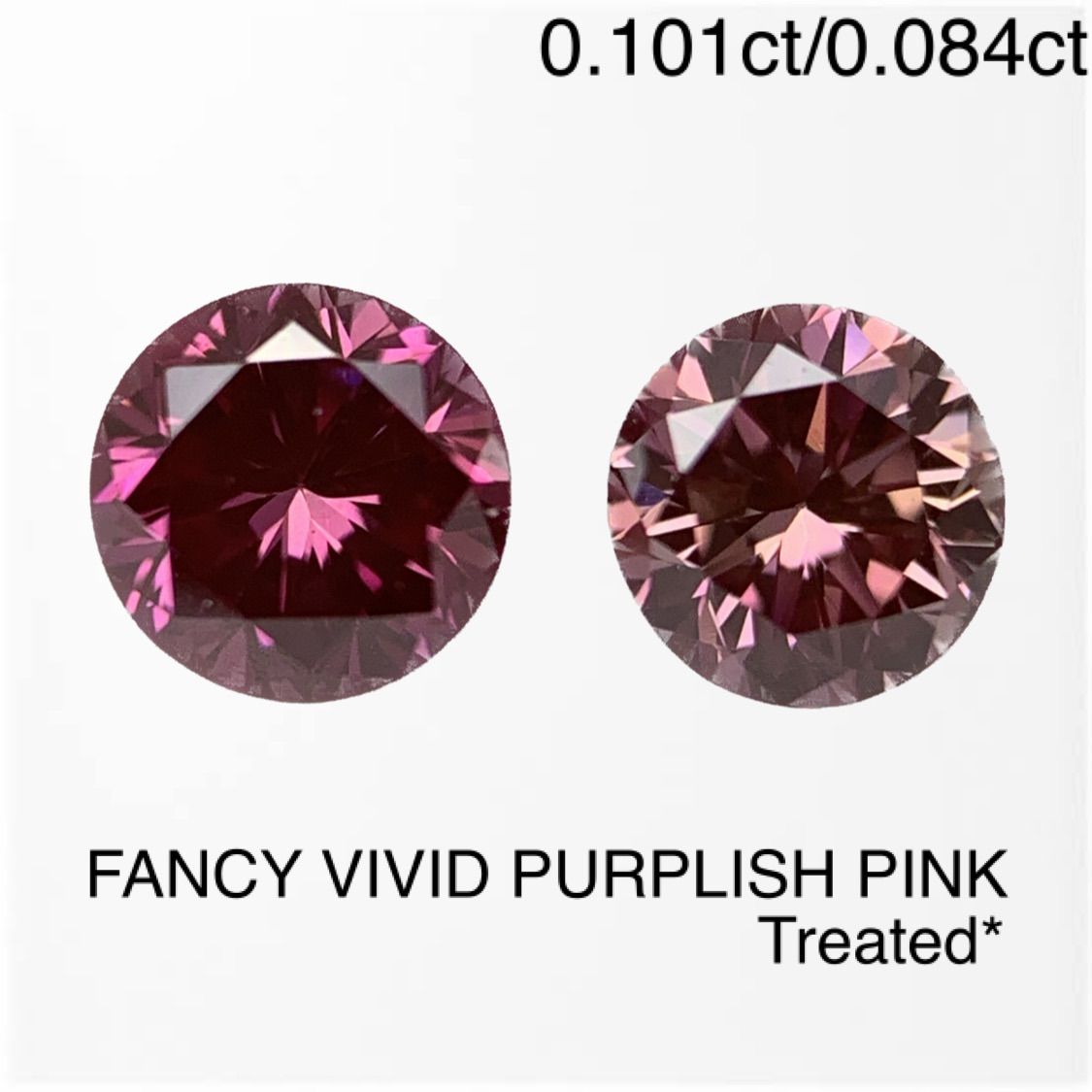 中央宝石研究所 FANCY VIVID PURPLISH PINK Treated* ダイヤモンド