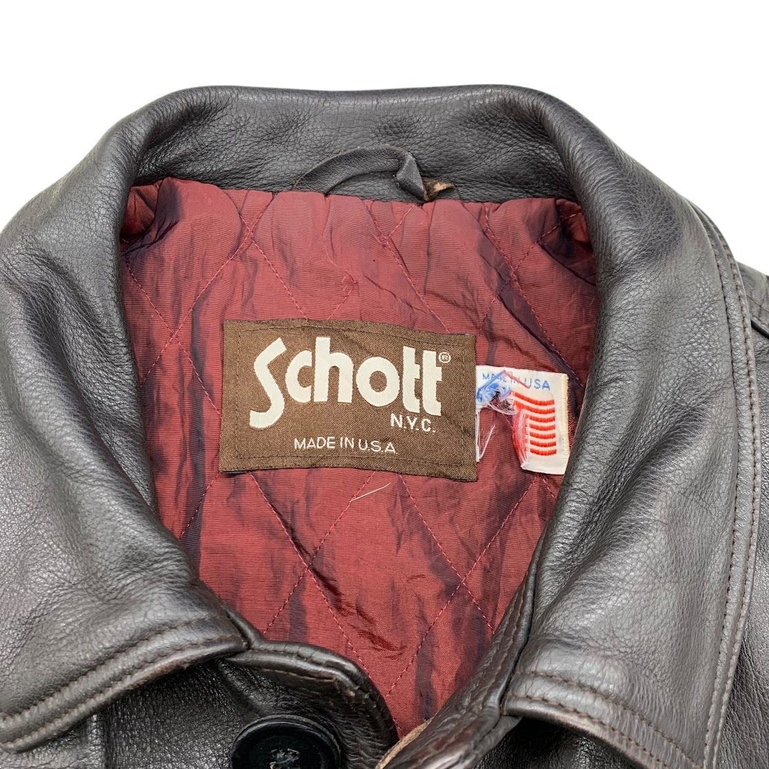 Schott ショット レザージャケット カーコート USA製 90s 523J サイズ