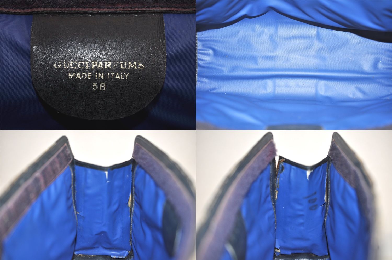 グッチ クラッチバッグ シェリーライン レザー　ネイビー GUCCI グッチ オールドグッチ シェリーライン セカンドバッグ