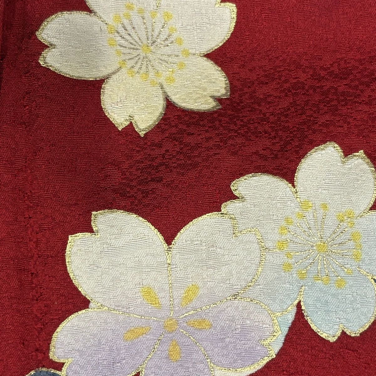 美品　色打掛　正絹　赤紫色 花柄 着物 金糸刺繍　一度着用のみ 楽天市場】【新品】 振袖 着物 正絹 袷 刺繍 金彩加工 赤 椿 桜