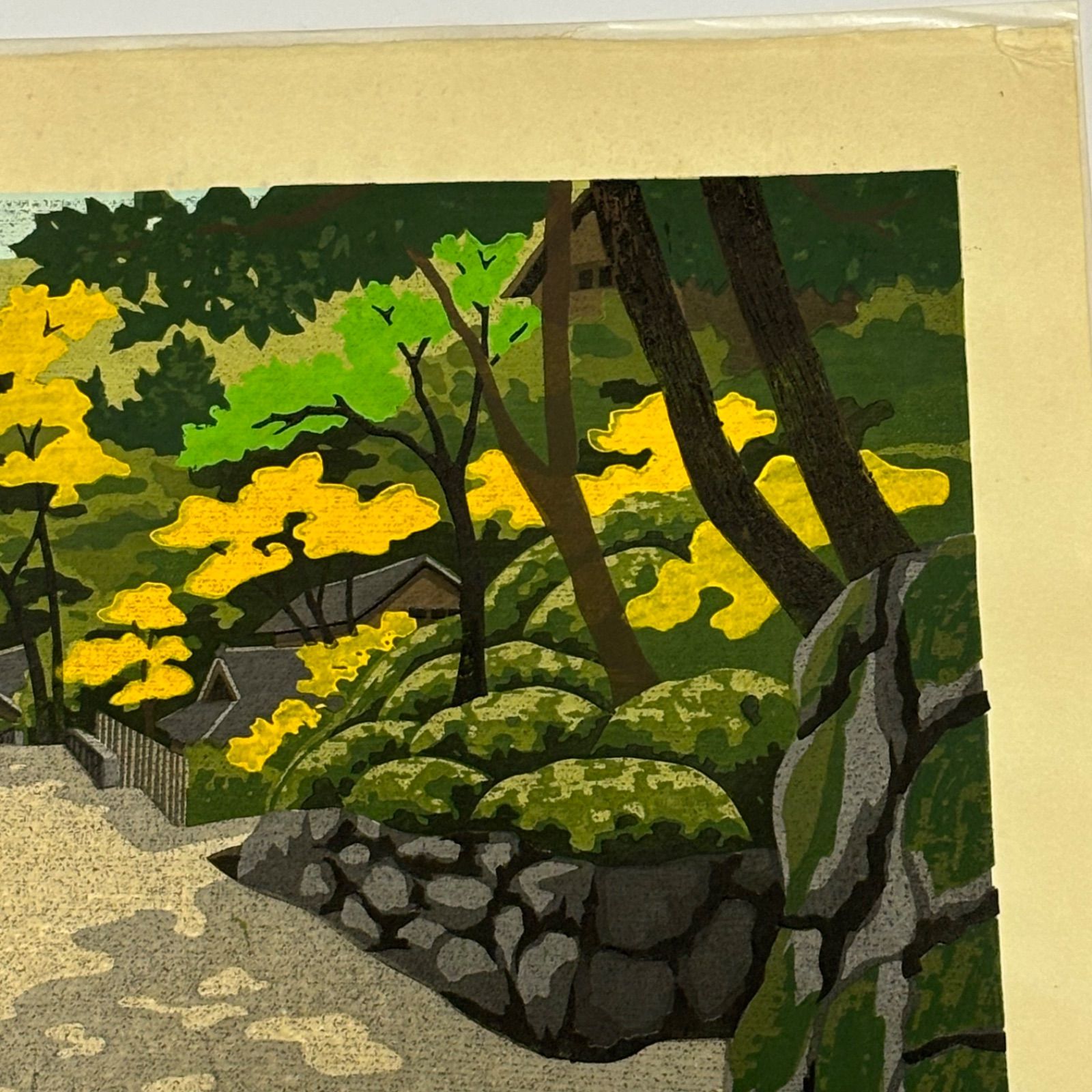 【送料無料】【希少】井堂雅夫 木版画 版画 退蔵院 北参道 コレクション 送料無料】【希少限定】湯の花温泉/井堂雅夫/木版画/80/150
