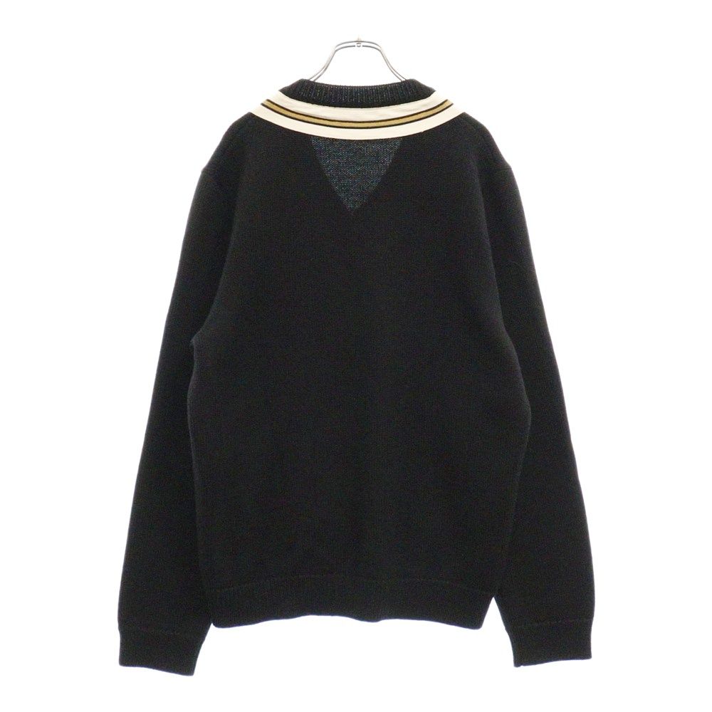 GUCCI (グッチ) ビーアップリケ Vネックセーター チルデンニット 