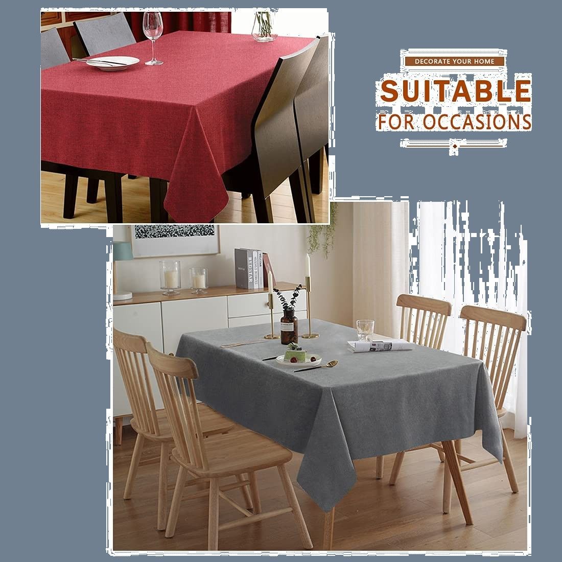 グレー_145x300cm WAITER TREE テーブルクロス テーブルカバー