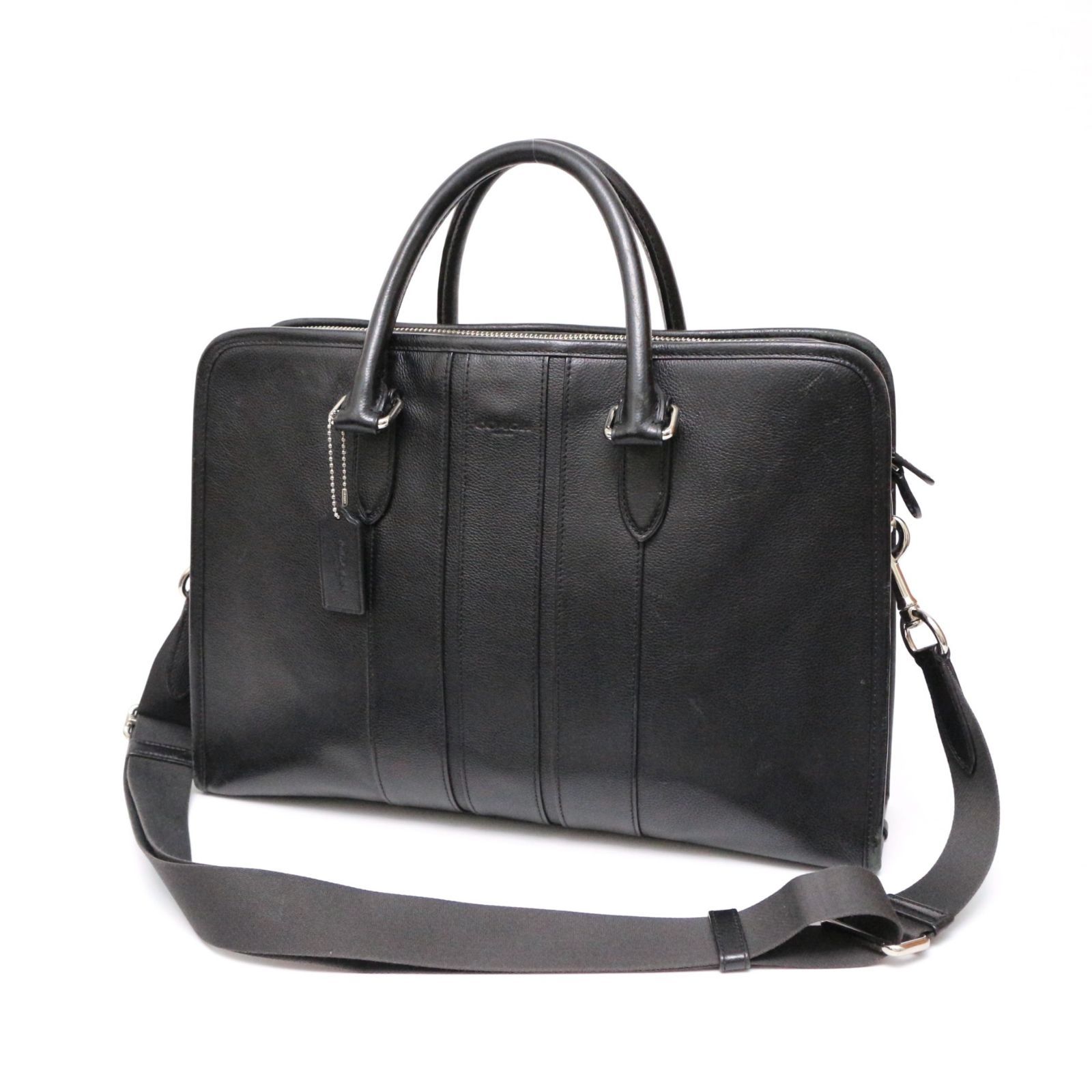 コーチ 2way ビジネスバッグ ブラック F72308 美品 レザー 中古