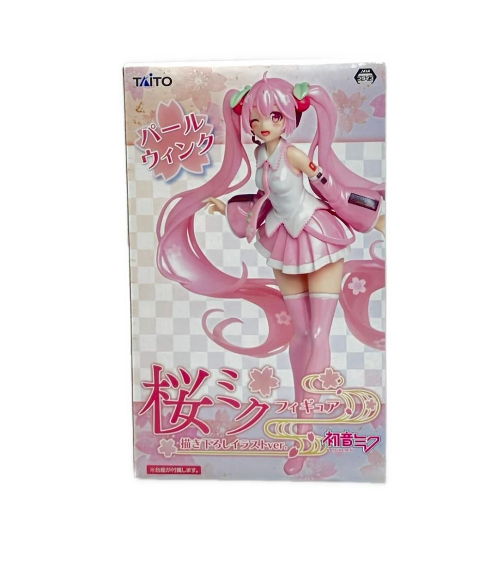 美品 初音ミク 桜ミク 書き下ろしイラストver. タイトー フィギュア
