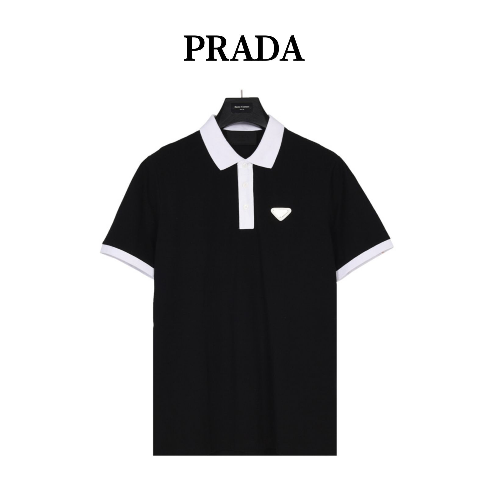 今日特価】Prada プラダ 2024 新款カラーブロック 翻領 ショート