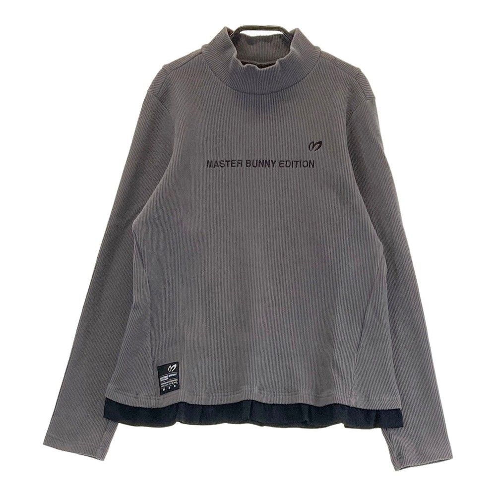 サイズ：2 MASTER BUNNY EDITION マスターバニーエディション 2023年モデル ハイネック 長袖Tシャツ ロゴストーン  ブラック系 [240101390832] ゴルフウェア レディース ストスト MASTER BUNNY EDITION マスターバニーエディション 2023年モデル