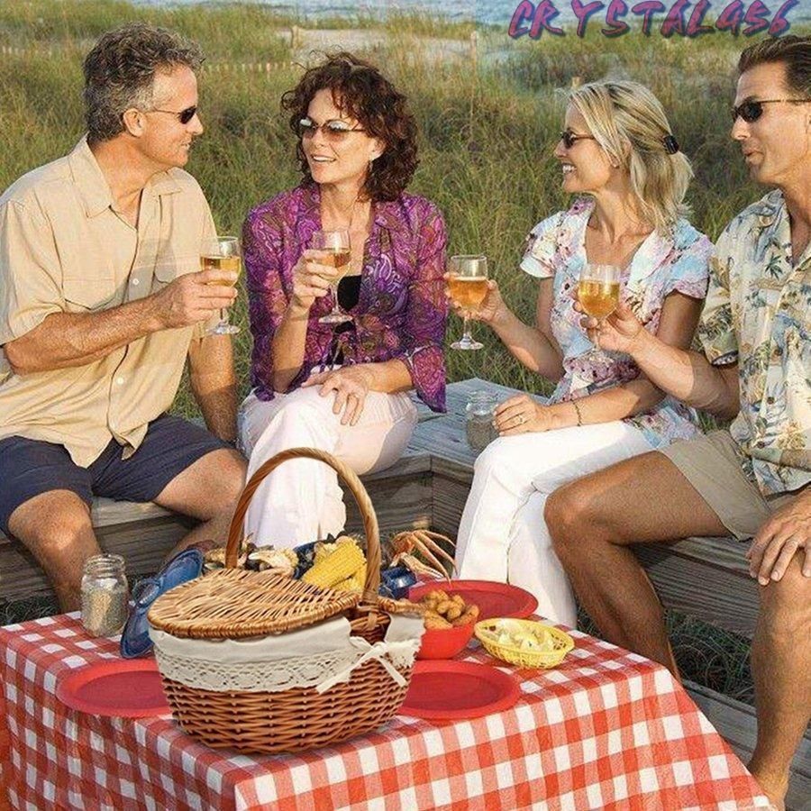 ピクニックバスケット 蓋付き レース 籐 かご バスケット かわいい OLIVEOS_COM_TR