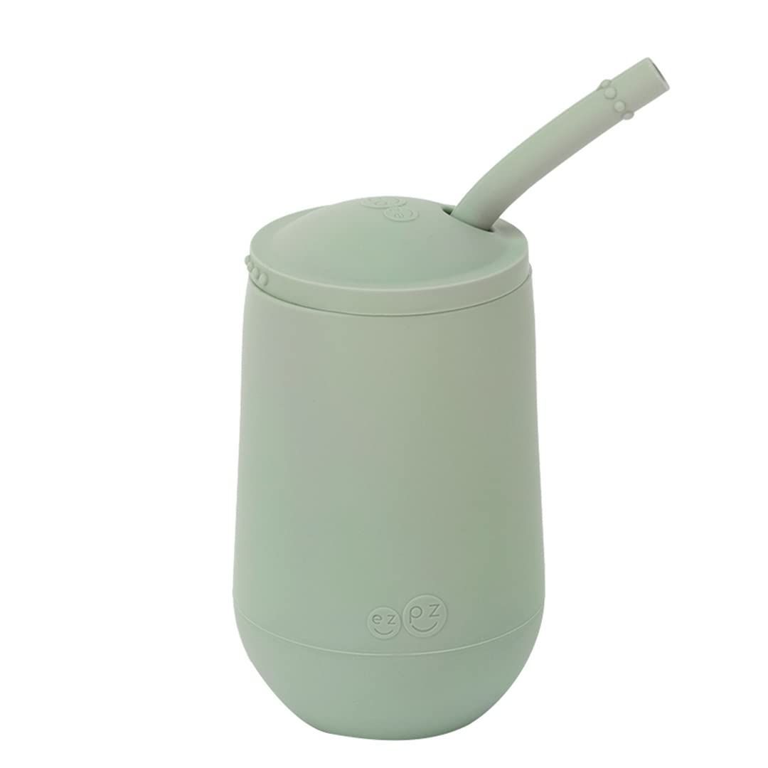 新品 ezpz (イージーピージー) ハッピーカップ ストローセット 離乳食 食器 【コップ ストロー ストローカップ】コップ飲み 練習 2歳 3歳 赤ちゃん こぼれない ベビー食器 シリコン製 ギフト (