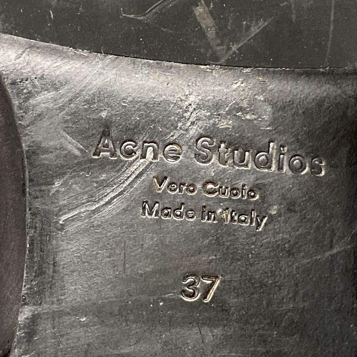 まりまり　Acne Studios 黒 レザー ショートブーツ ACNE STUDIOS(アクネ ストゥディオズ) ショートブーツ 37
