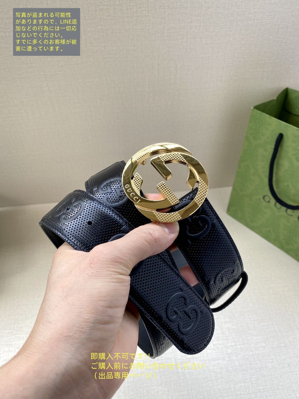 激レア 本日特価 GUCCI グッチ GG ベルト メンズ 本革 - メルカリ