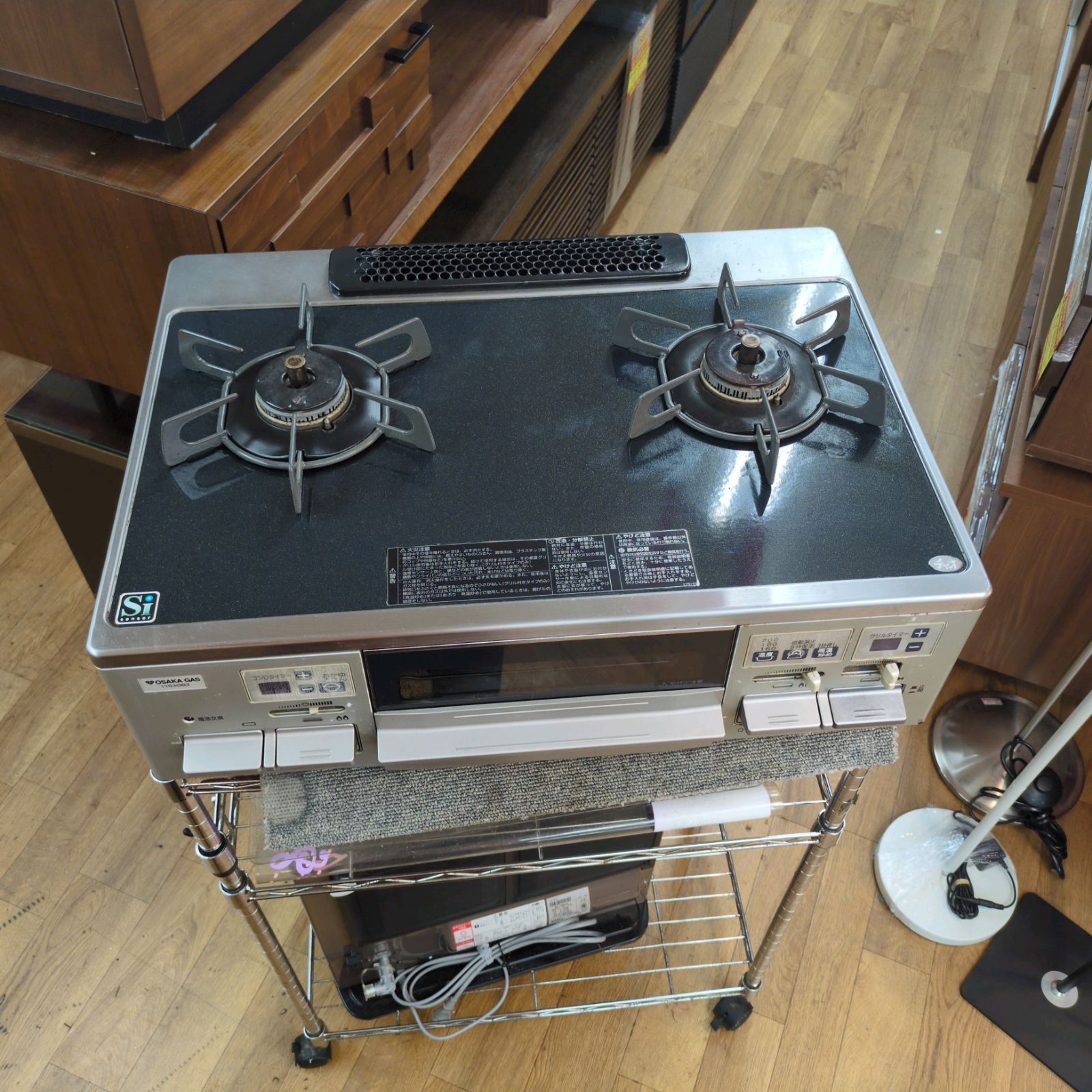 J554 ★全体的にサビキズ使用感★2013年製★大阪ガス★都市ガスコンロ★水無し両面焼きグリル J554 ☆全体的にサビキズ使用感☆2013年製☆大阪ガス☆都市ガスコンロ
