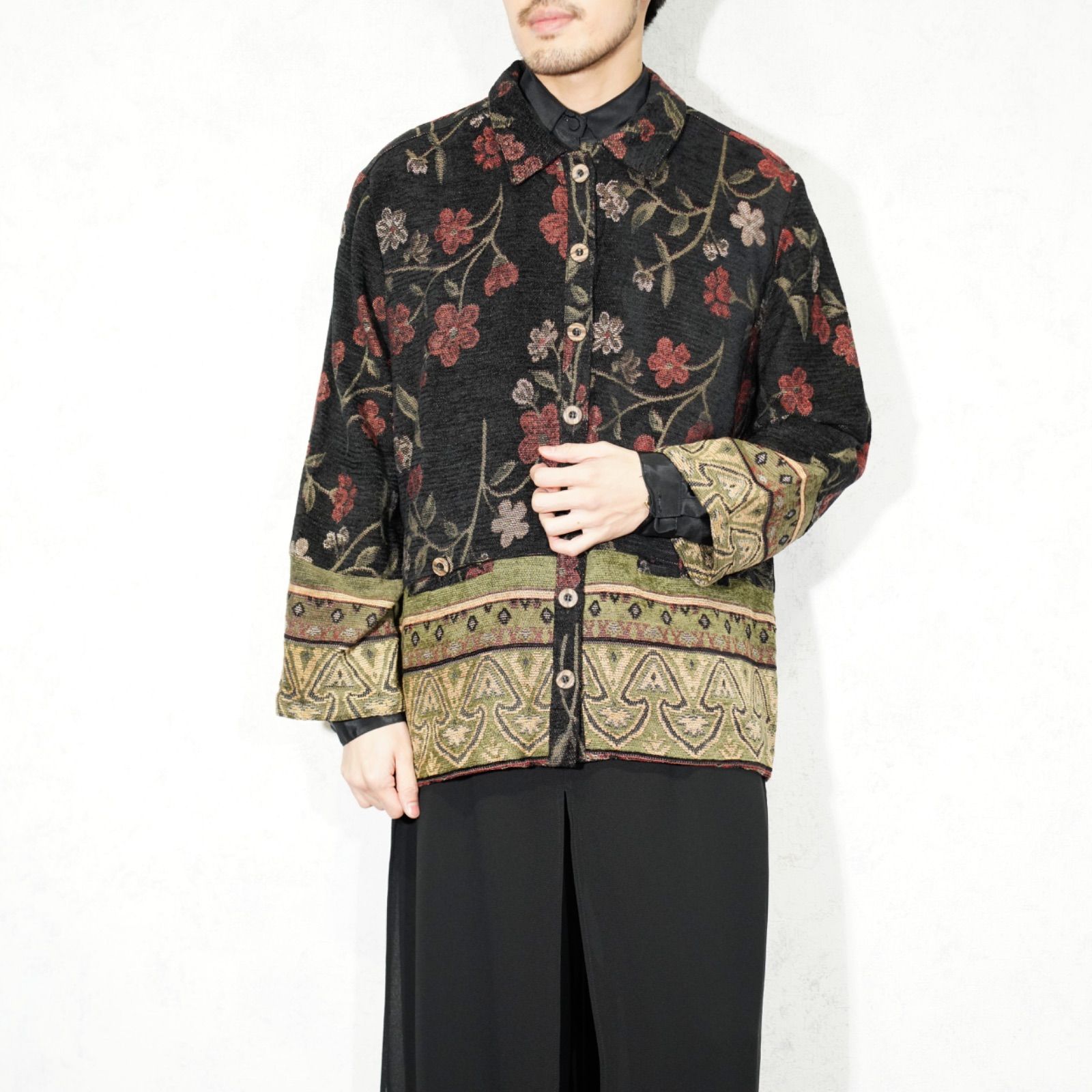 ヴィンテージ ネイティブアメリカン 刺繍 タペストリー/53×62cm  