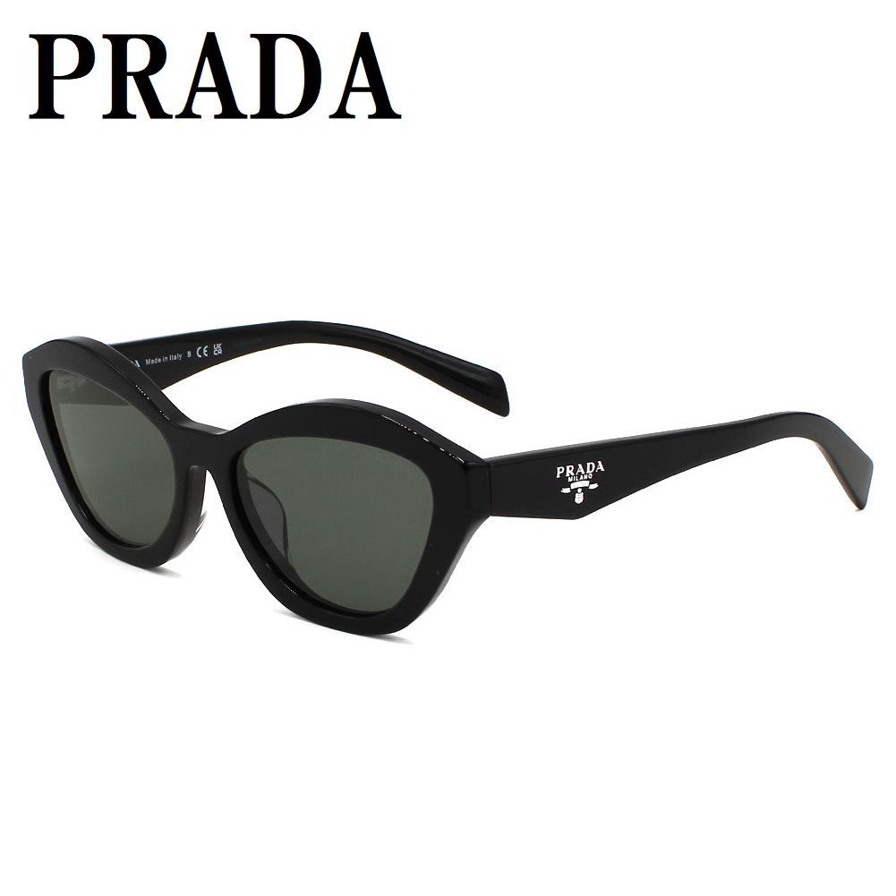 プラダ PRADA PRA02SF 16K08Z 55 サングラス アジアンフィット メガネ 眼鏡 UVカット 紫外線カット メンズ レディース ダークグレー ブラック