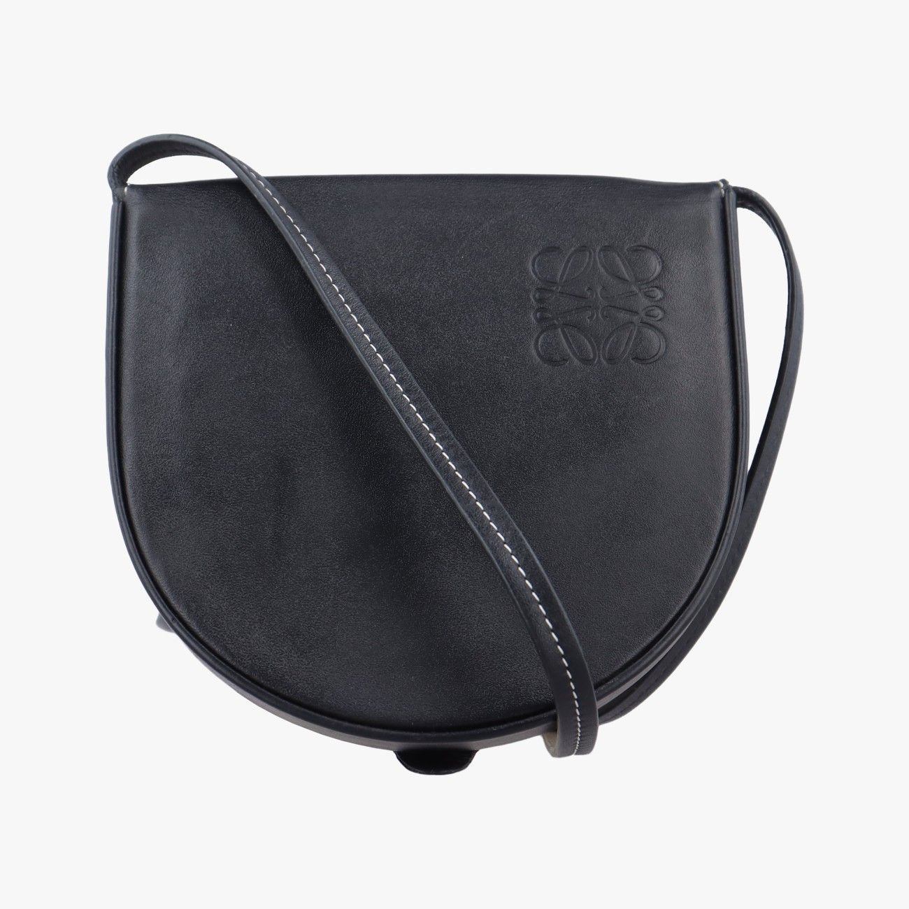 ロエベLoeweヒールポーチ スモールブラックレザー101848 - メルカリ