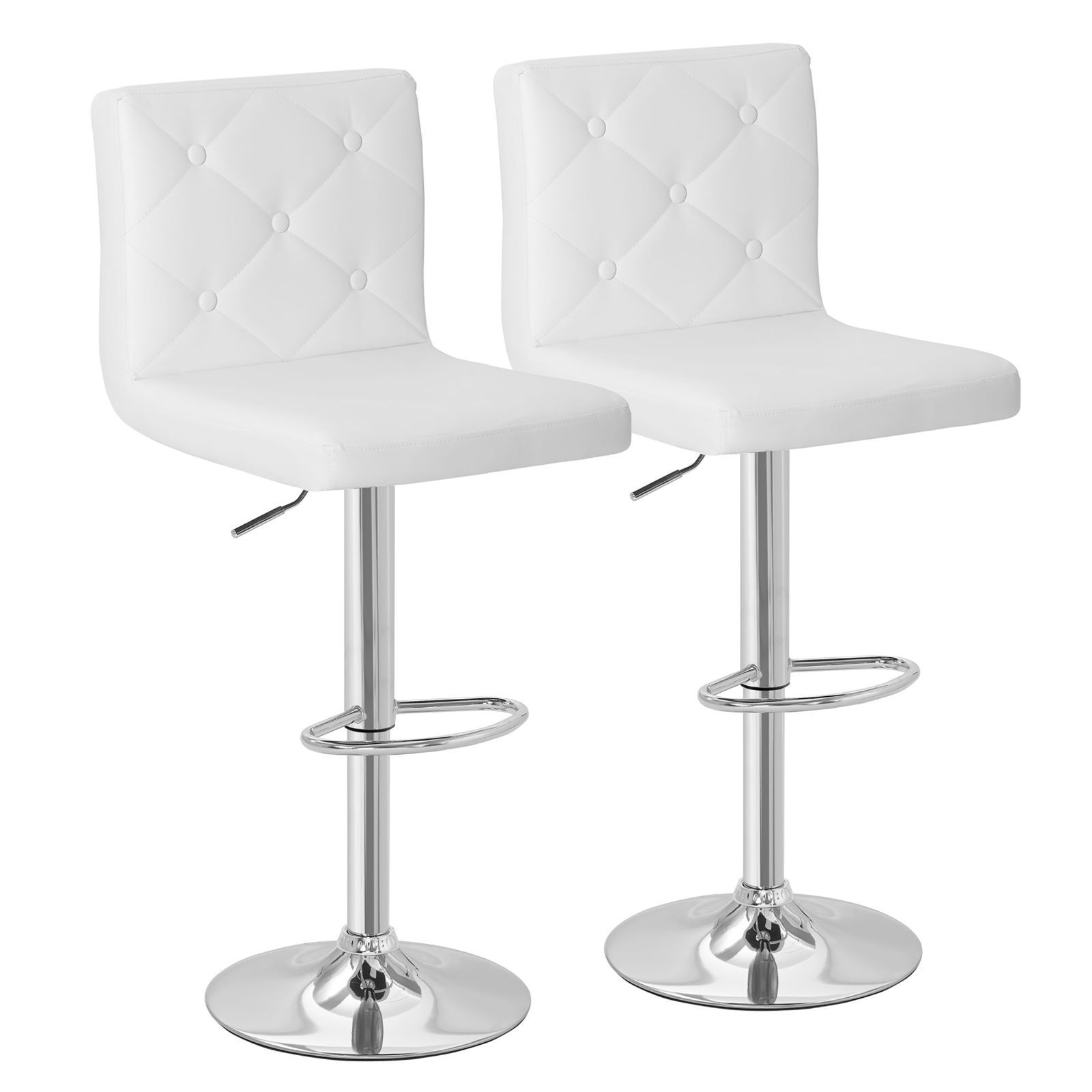 カウンターチェア 2脚セット ホワイト