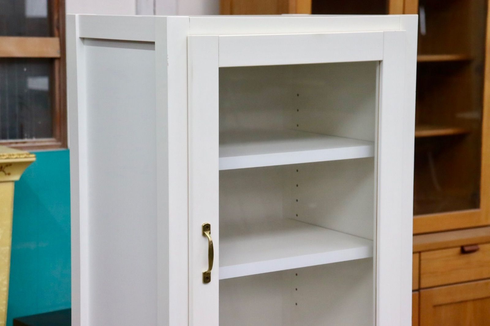 GMIK535A MOMO NATURAL モモナチュラル CIELE LINE シエル キャビネット 飾り棚 キッチンボード パイン材 脇木工 定価約5.9万