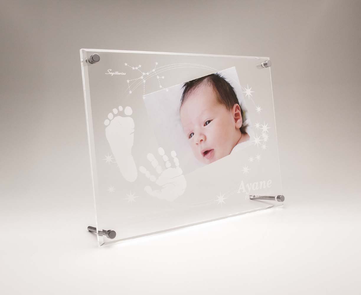 商品 足形 写真立て 手形 お仕立て券 フレーム フォト メモリアルグッズ メモリアル クリア 星にねがいを ちあき工房 56606 ベビー エンジェリーベ 5660611 ANGELIEBE
