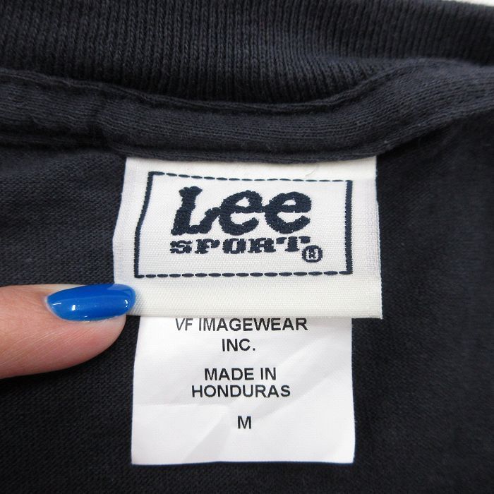 L/古着 リー Lee 半袖 ビンテージ Tシャツ メンズ 00s FedEx 胸ポケット付き コットン クルーネック 黒 ブラック spe 24jul06 中古