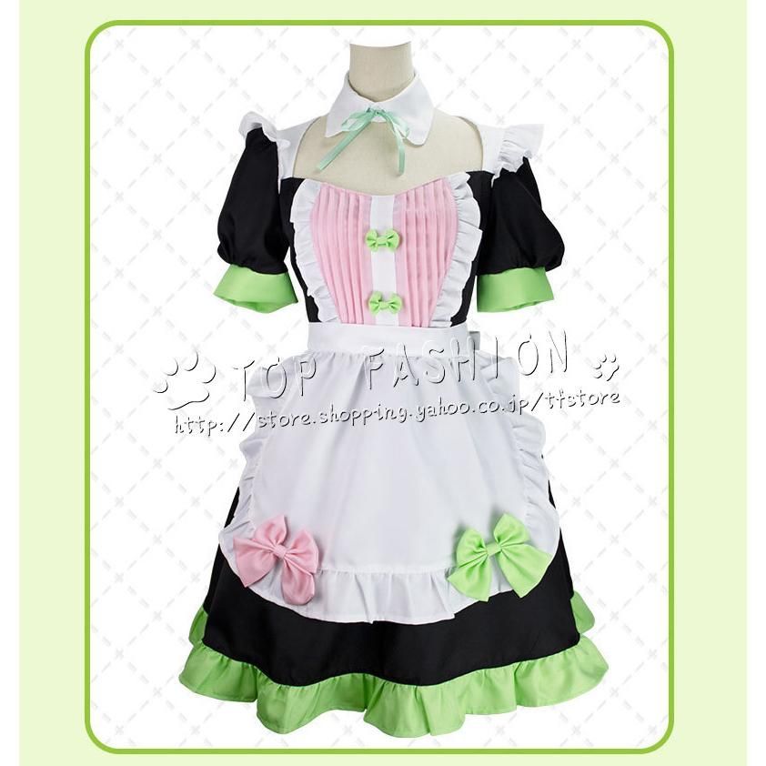 鬼滅の刃 風 甘露寺蜜璃 かんろじみつり メイド衣装 コスプレ衣裝 ウィッグ レディース コスプレ衣装 変装 仮装 BJ0930ML04 ハロウィン