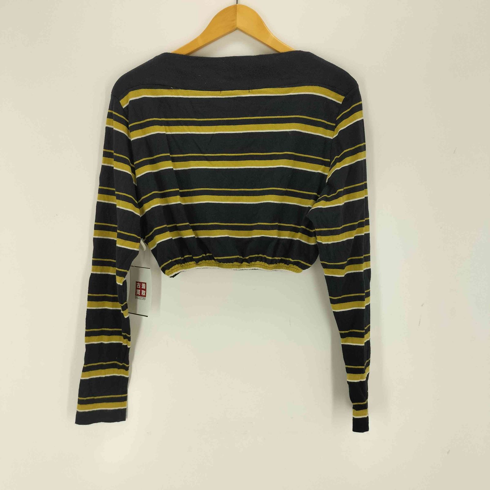 フミカウチダ FUMIKA UCHIDA BODER LONG-SLEEVE CROPPED TOP