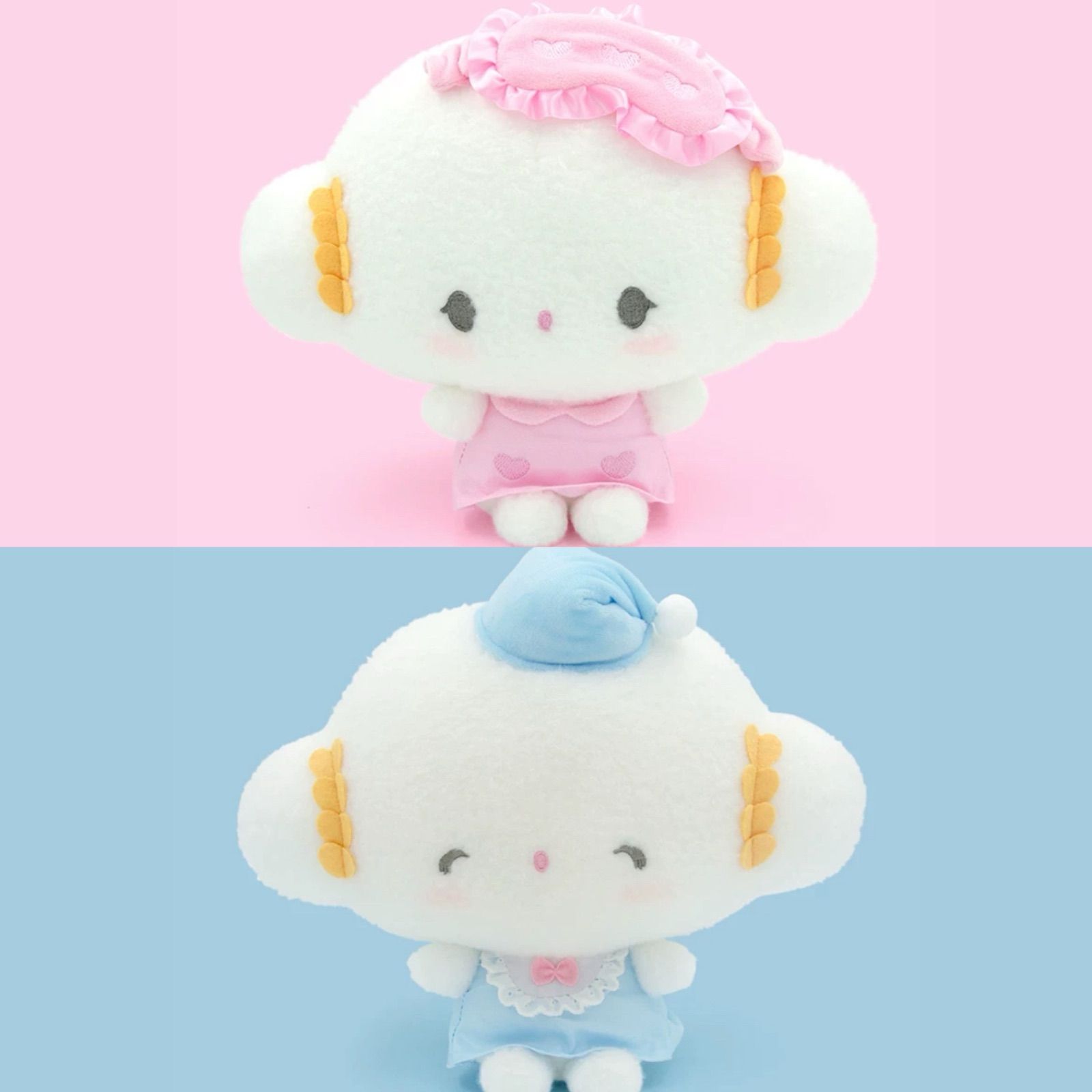 Sanrio サンリオ x E-STRONG cogimyun こぎみゅん “パジャマパーティー”ぬいぐるみ本体 海外限定 22cm  pink+blue 2点セット - メルカリ