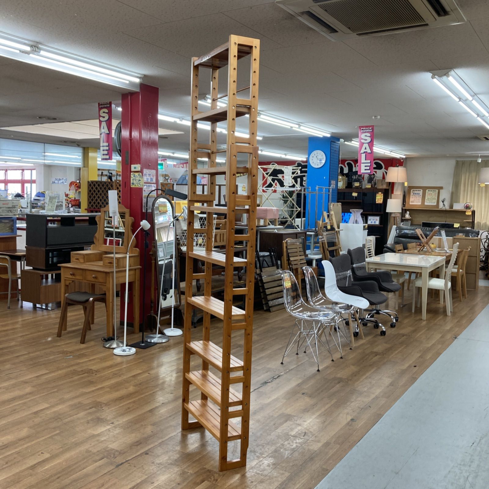 天井突っ張りシェルフラック