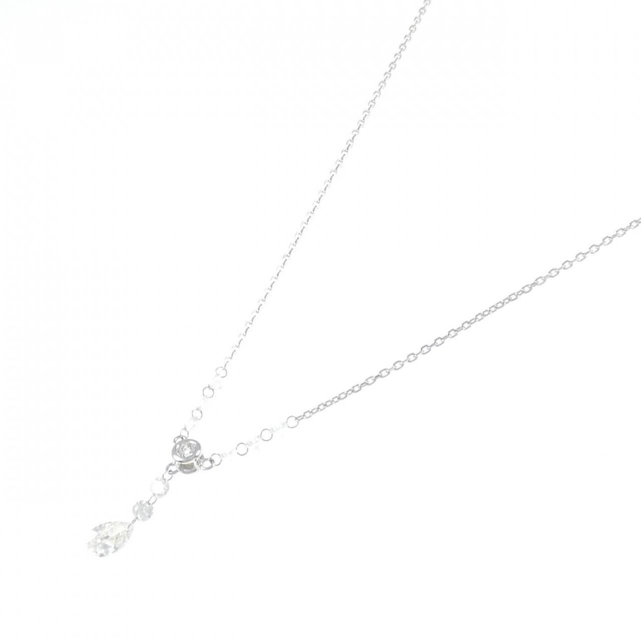 K18WG ダイヤモンド ネックレス 0.47CT - メルカリ