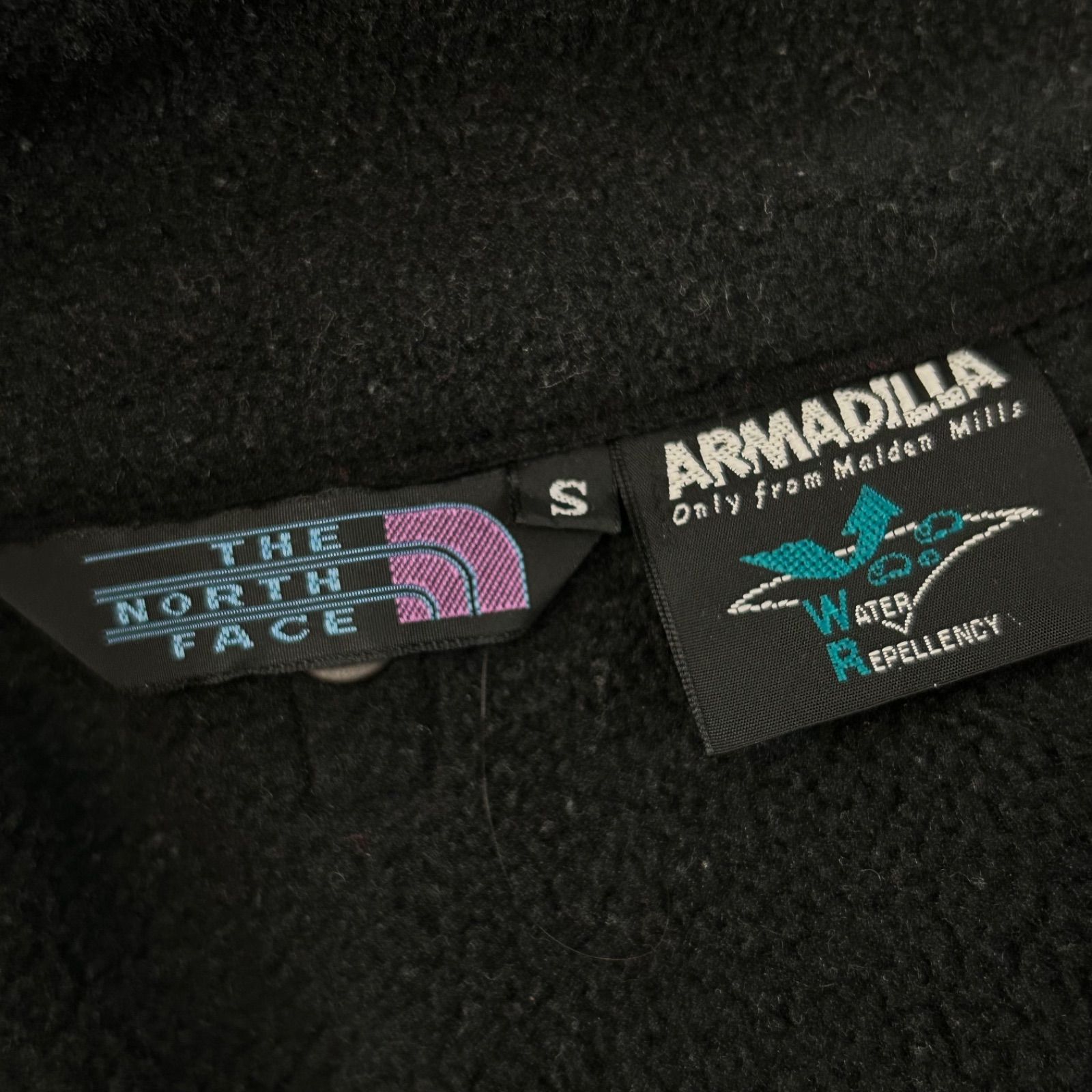 90s THE NORTH FACE ARMADILLA ザノースフェイス アルマディラ フリースジャケット ジップアップ ブルゾン ハイネック ブラック 黒 ヴィンテージ メンズ NL-3171