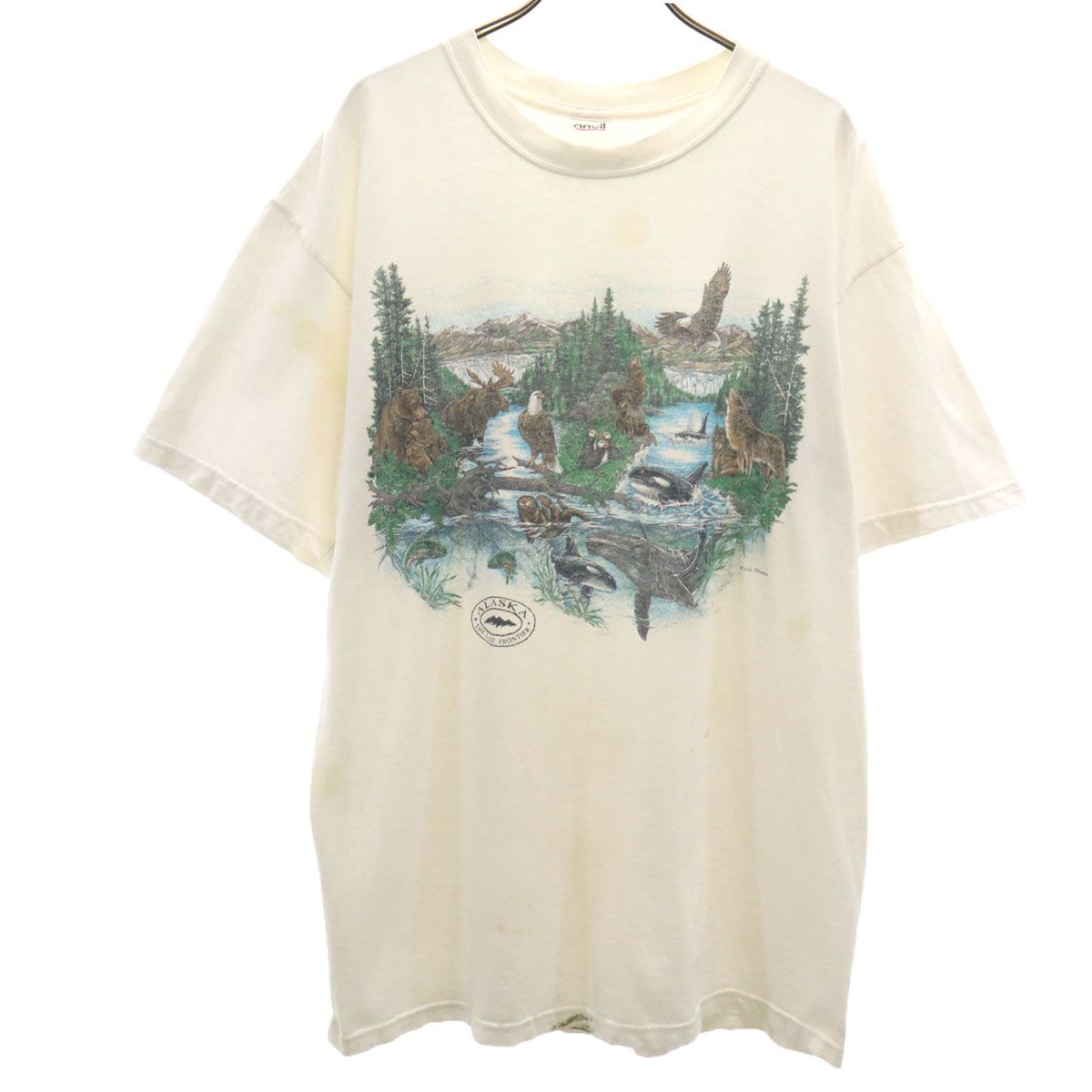 90s anvil アニマルtシャツ Tシャツ Lサイズ シングルステッチ