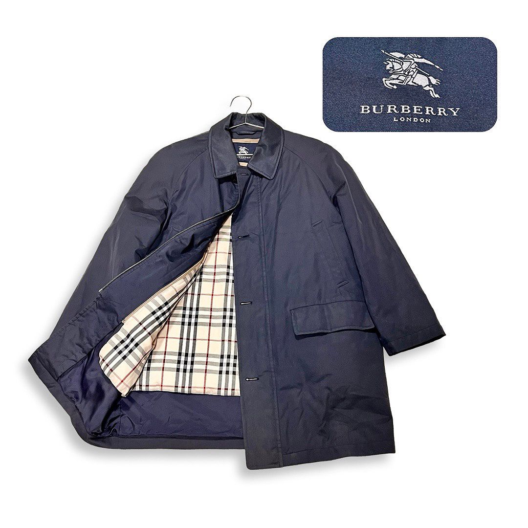 【美品】バーバリーロンドン ステンカラーコート 中綿ダウンライナー付き BURBERRY LONDON バーバリー ロンドン 中綿 ライナーダウン