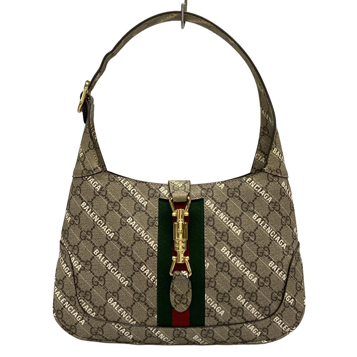 GUCCI(グッチ) ショルダーバッグ美品 ザ ハッカー プロジェクト ジャッキー 1961 スモールホーボーバッグ 636706 バレンシアガコラボ  - メルカリ