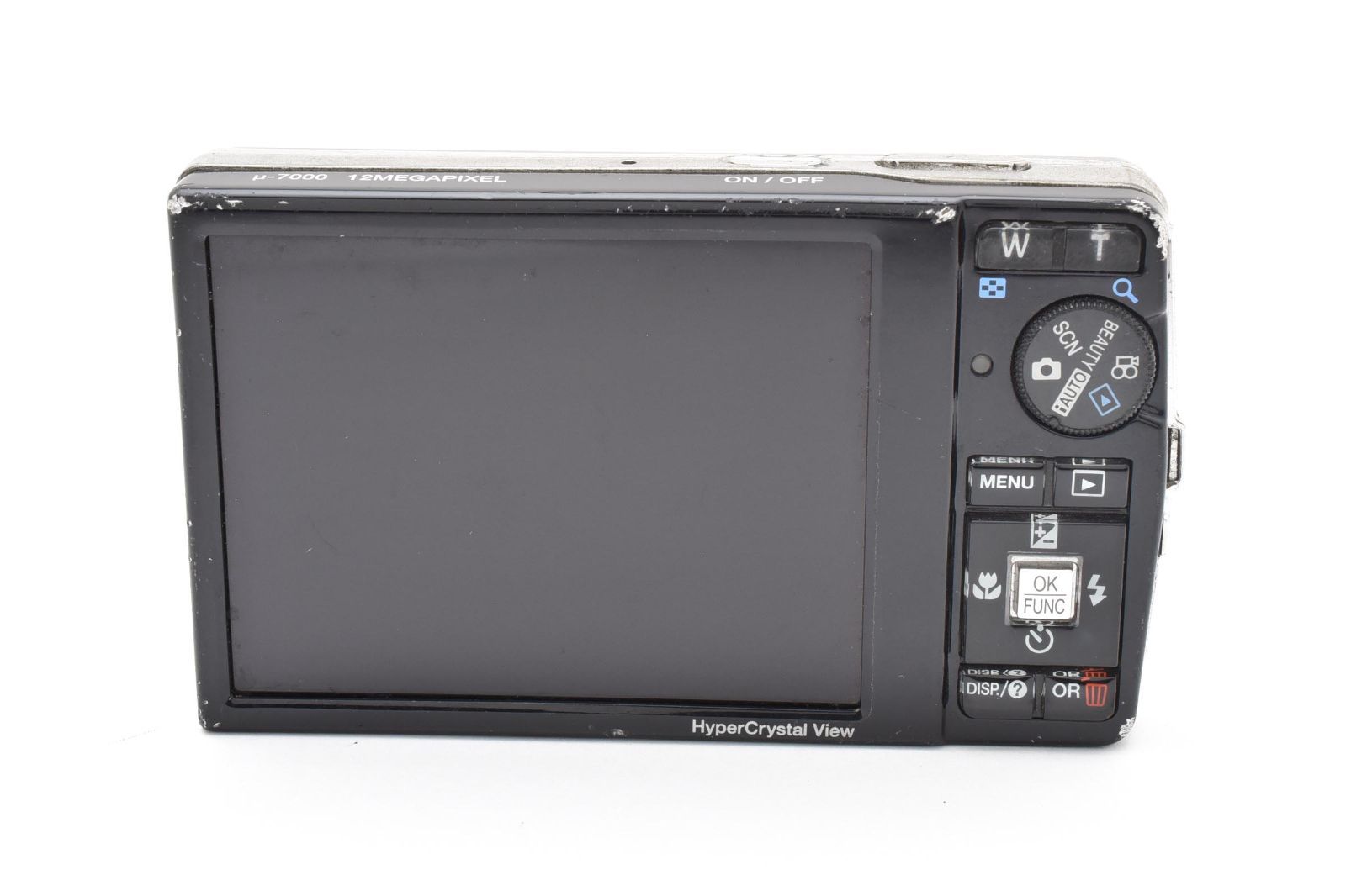 動作品・ジャンク品】OLYMPUS μ-7000 ブルー デジカメ 液晶に