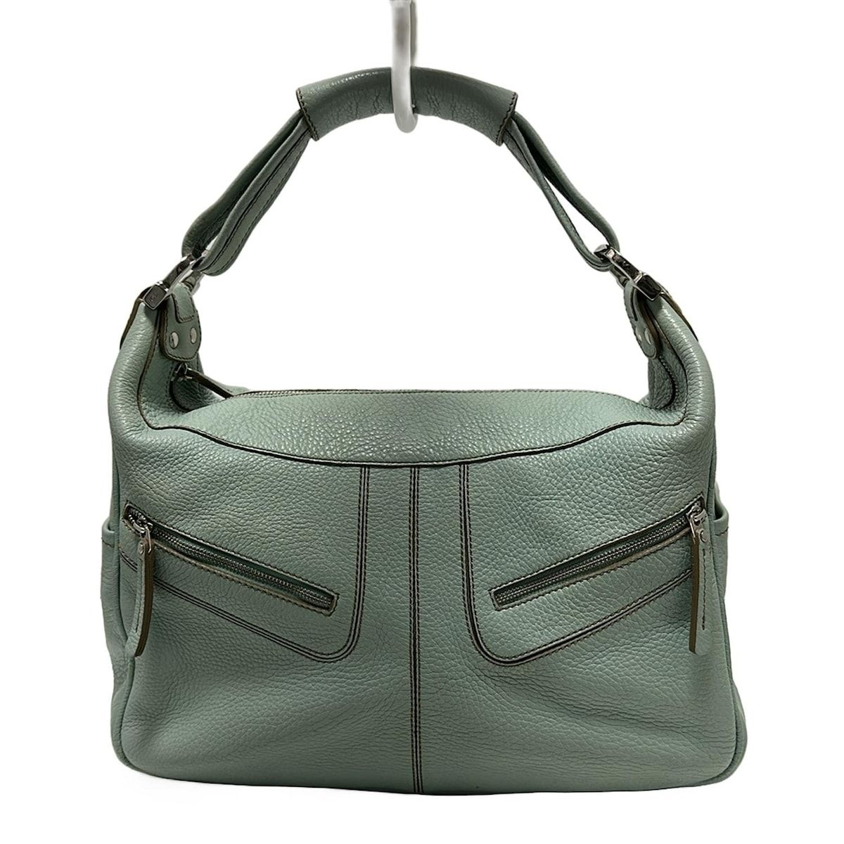 TOD S トッズ ショルダーバッグ - ライトグリーン レザー