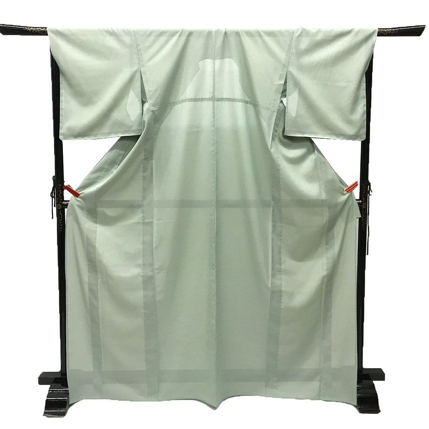 鯉が泳いでます♡ 洗える夏着物 【波と鯉とストライプ】撫松庵などお