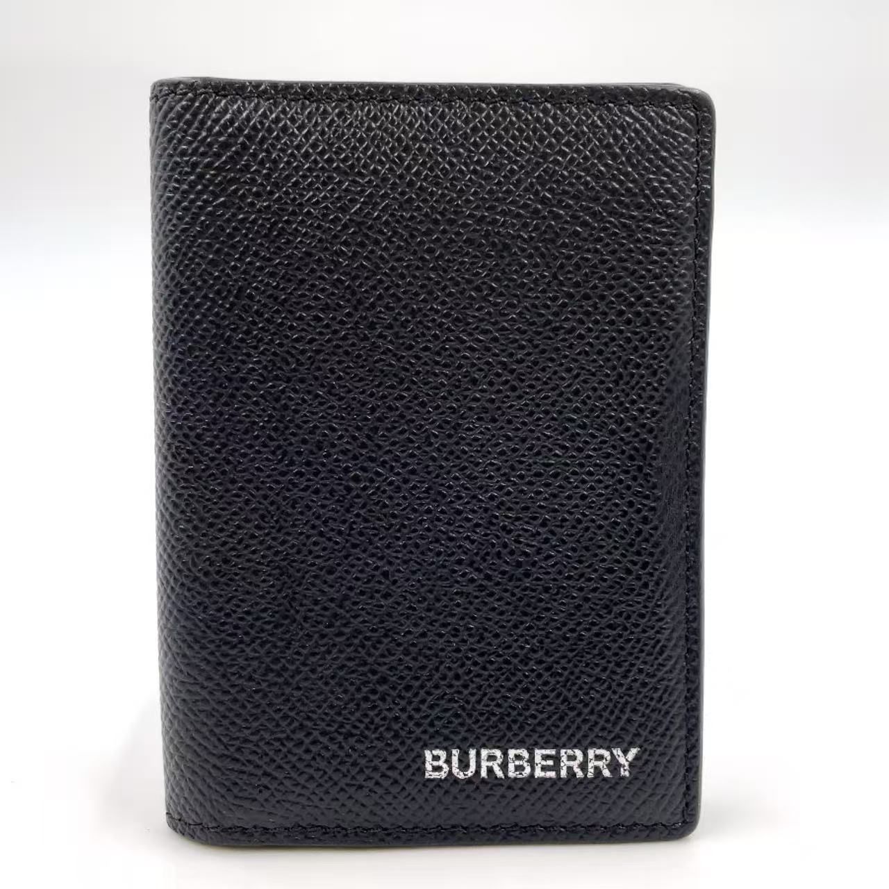BURBERRY ロゴ 名刺入れ レザー ブラック カードケース