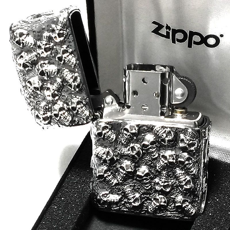 ジッポ スカルジャケット 超重厚 メタルジャケット ZIPPO ライター 5面 
