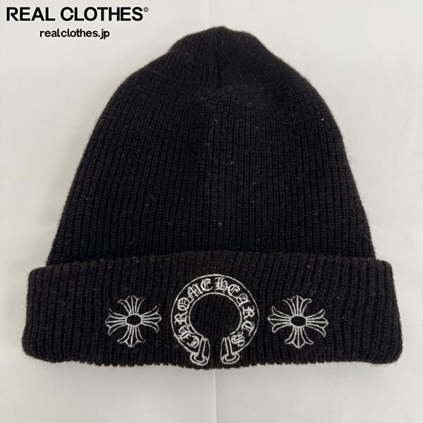 CHROME HEARTS|クロムハーツ CHプラス|ホースシュー 刺繍 ウール ニット帽|ビーニー