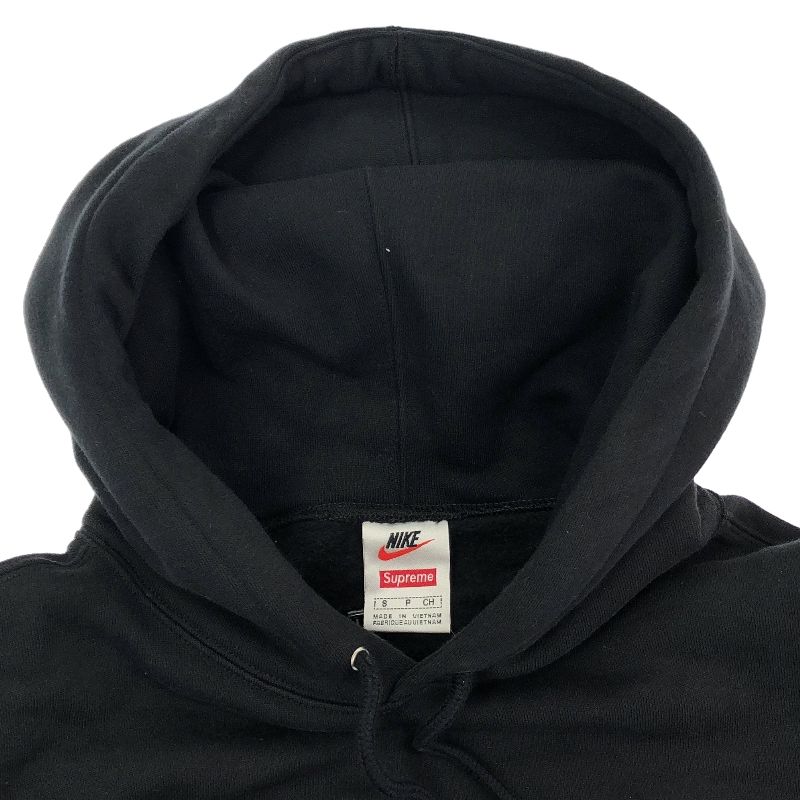 中古】Supreme×NIKE19AW Leather Applique Hooded Sweatshirt CK6225