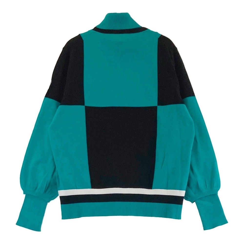 サイズ：40 LANVIN SPORT ランバン スポール  インナー付 長袖ニットセーター  グリーン系 [240101443398] ゴルフウェア レディース ストスト サイズ：40 LANVIN SPORT ランバン スポール インナー付 長袖