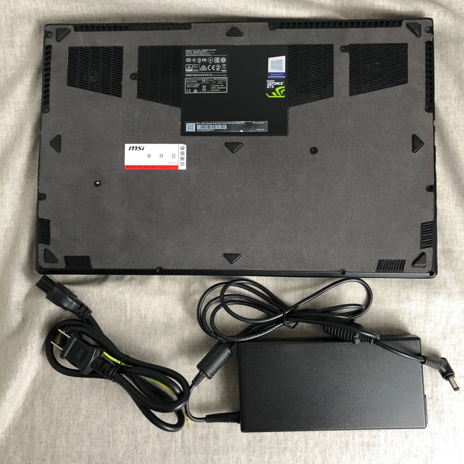 ◇ジャンク品◇ゲーミングPC ノートPC MSI GS63 Stealth 8RD【i7-8750H 