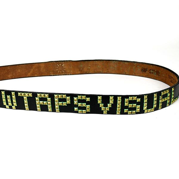 ウルフズヘッド/WTAPS スタッズ黒レザーベルト Yahoo!オークション