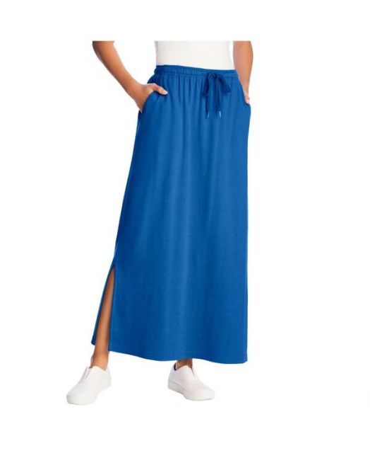 送料無料 ウーマン ウィズイン レディース スカート ボトムス Women s Within Sport Knit Side-Slit Skirt Bright cobalt