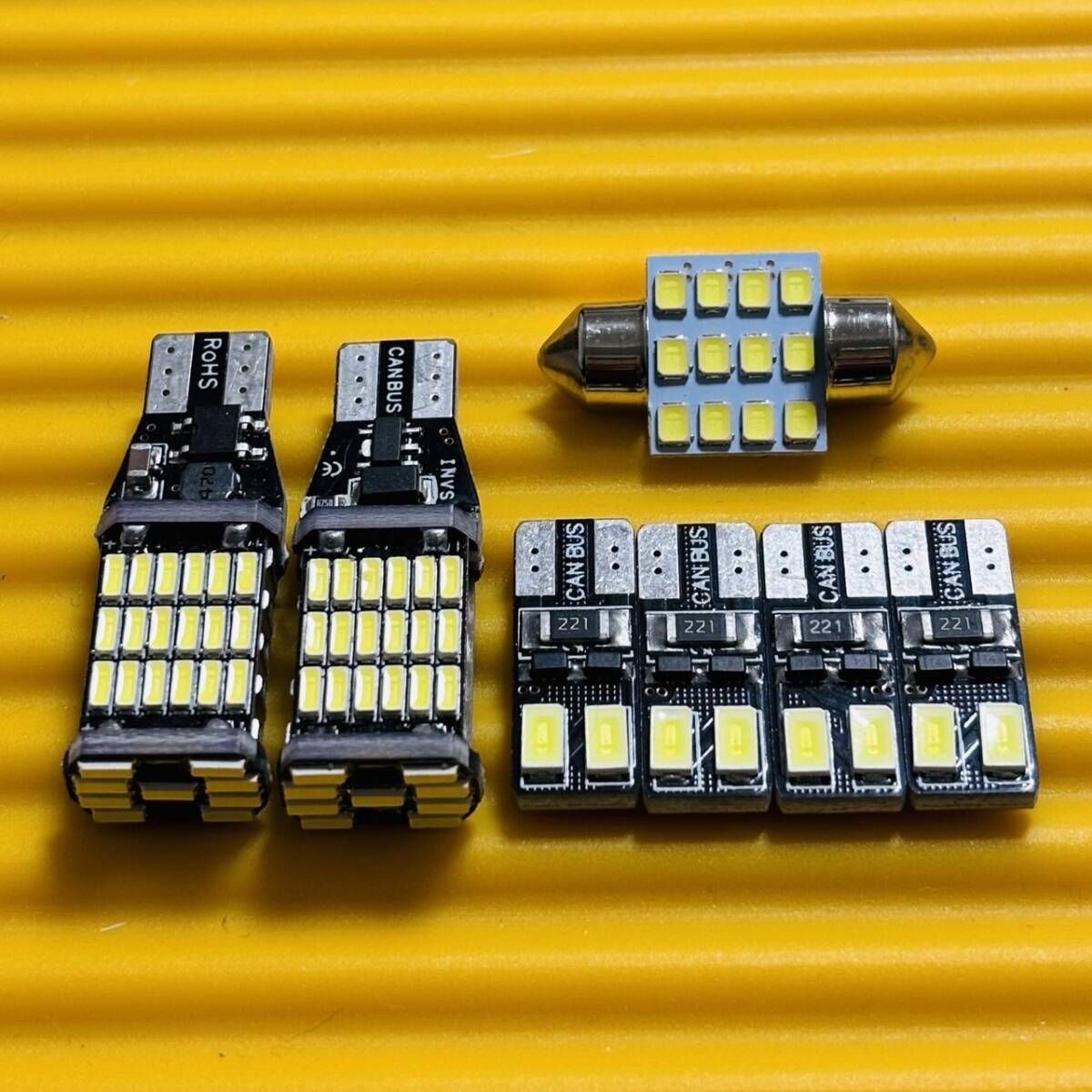 お得セット◇超爆光！エブリィワゴン DA64系 DA17W T10 LED ルームランプ ナンバー灯 バックランプ 7点セット ホワイト スズキ  パーツ カー用品 アクセサリー 車検対応 - メルカリ