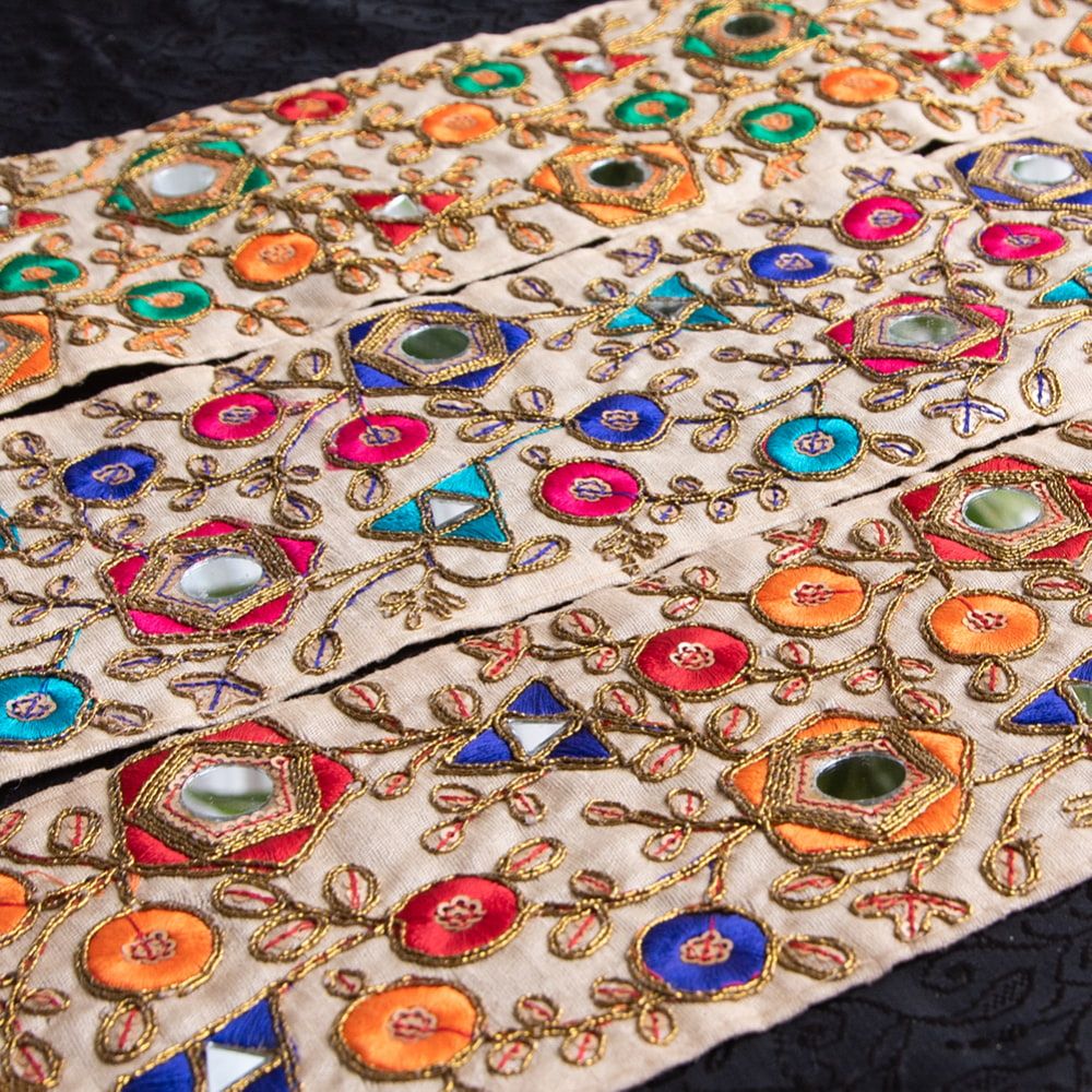 チロリアンテープ - ロール売 太幅11cm - ミラーワーク ゴータ刺繍 | チロルテープ 手芸 チロリアンテ