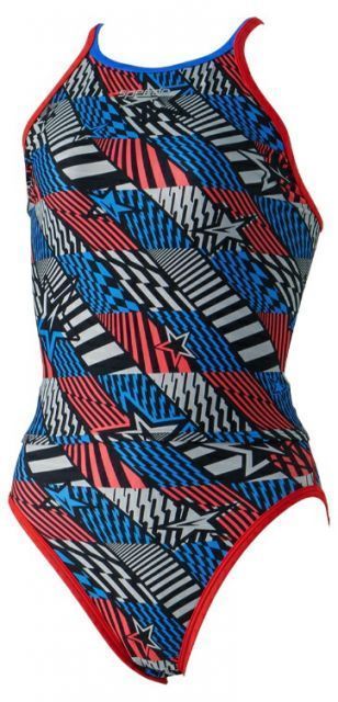 speedo スピード FP M T-SUITWO BLxRE L STW22403 BR | スイムウェア セパレート レディーススーツー スタイルアップ効果 耐塩素性 4WAYストレッチ ENDURANCE ECO プリント柄 レディース 水泳 水着 プー