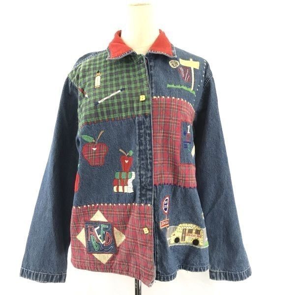 90s/Vintage?☆ケレン ハート/KEREN hart☆リンゴ刺繍/ワッペン