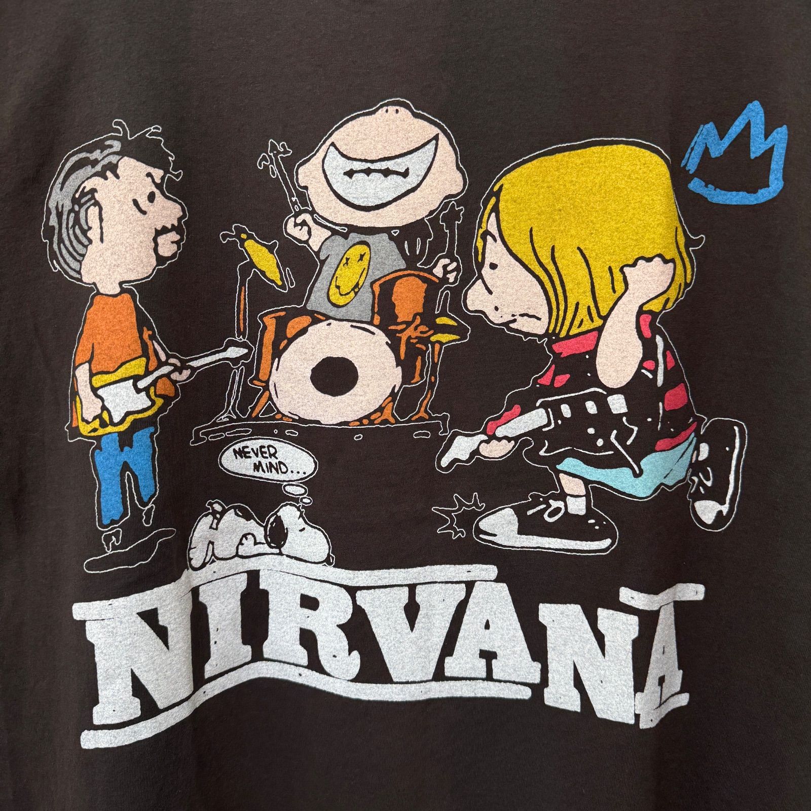 ニルヴァーナ スヌーピー Tシャツ Lサイズ ブラック 90s 00s