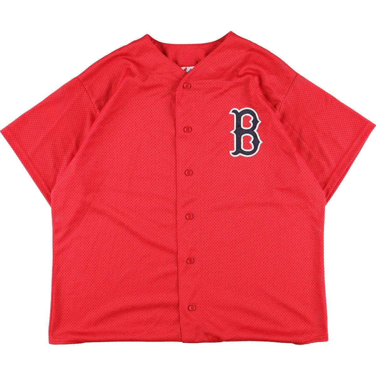 古着 マジェスティック majestic MLB BOSTON RED SOX ボストンレッドソックス ゲームシャツ ベースボールシャツ USA製/eaa337016