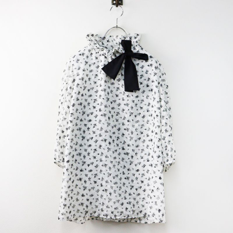 ☆未使用級☆M'S GRACY エムズグレイシー 花柄 リボン 半袖ブラウス ☆未使用級☆M'S GRACY エムズグレイシー 花柄 リボン 半袖